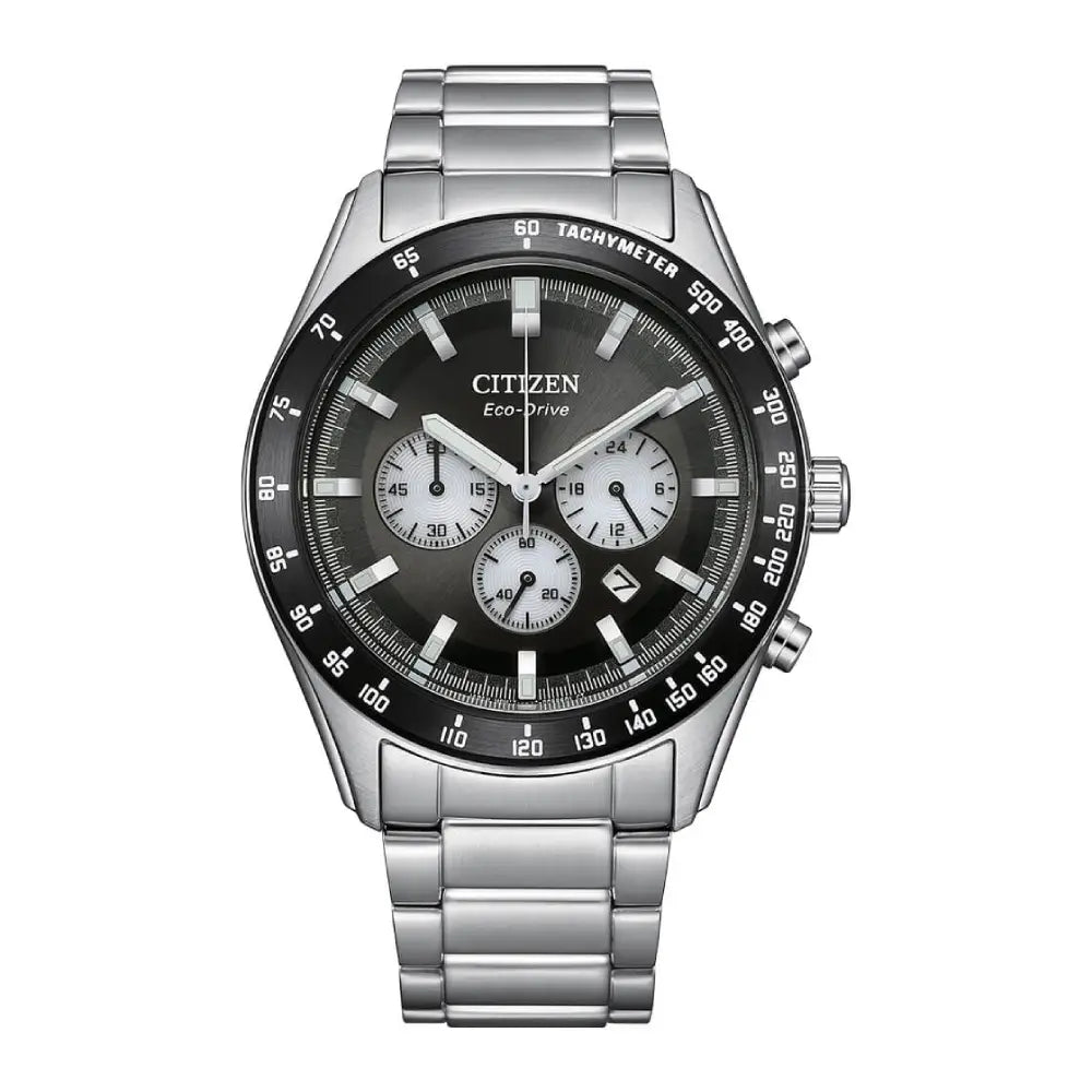 Citizen Eco-Drive Chronograph CA4674-58E Black Dial 43mm Stainless Steel Men's Watch