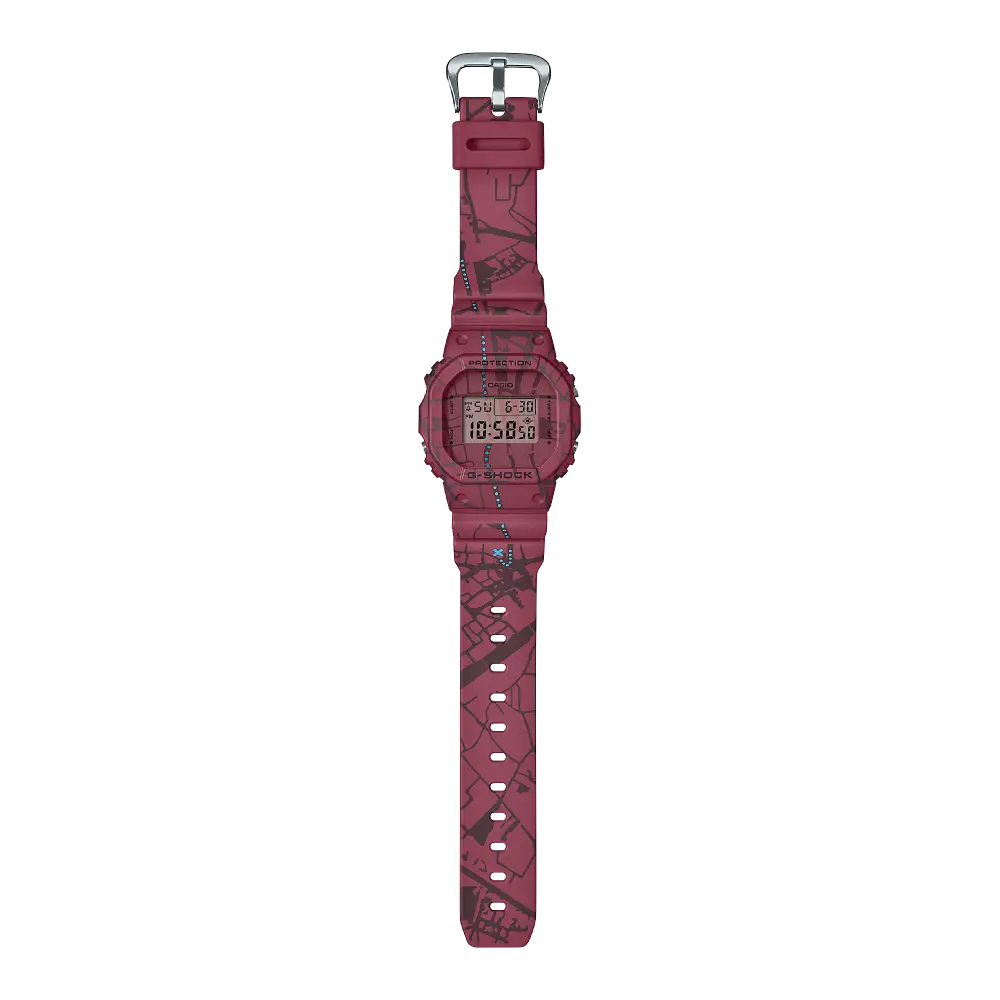 G-Shock Digital DW-5600SBY-4DR Red Dial Resin Men's Watch