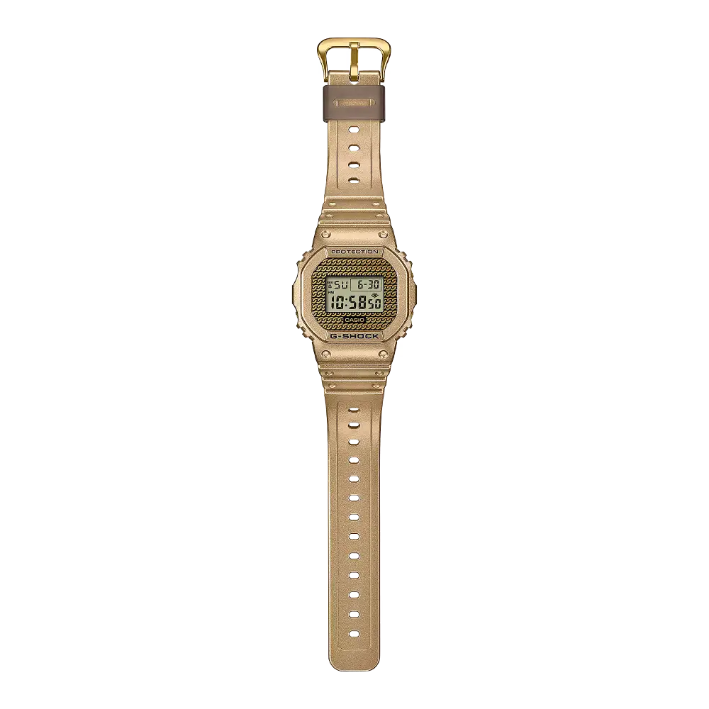 G-Shock Digital DWE-5600HG-1DR Gold Dial Resin Men's Watch