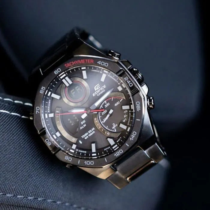 Edifice Smartphone Link ECB-950DC-1ADF Black Dial 48mm Stainless Steel Men's Watch