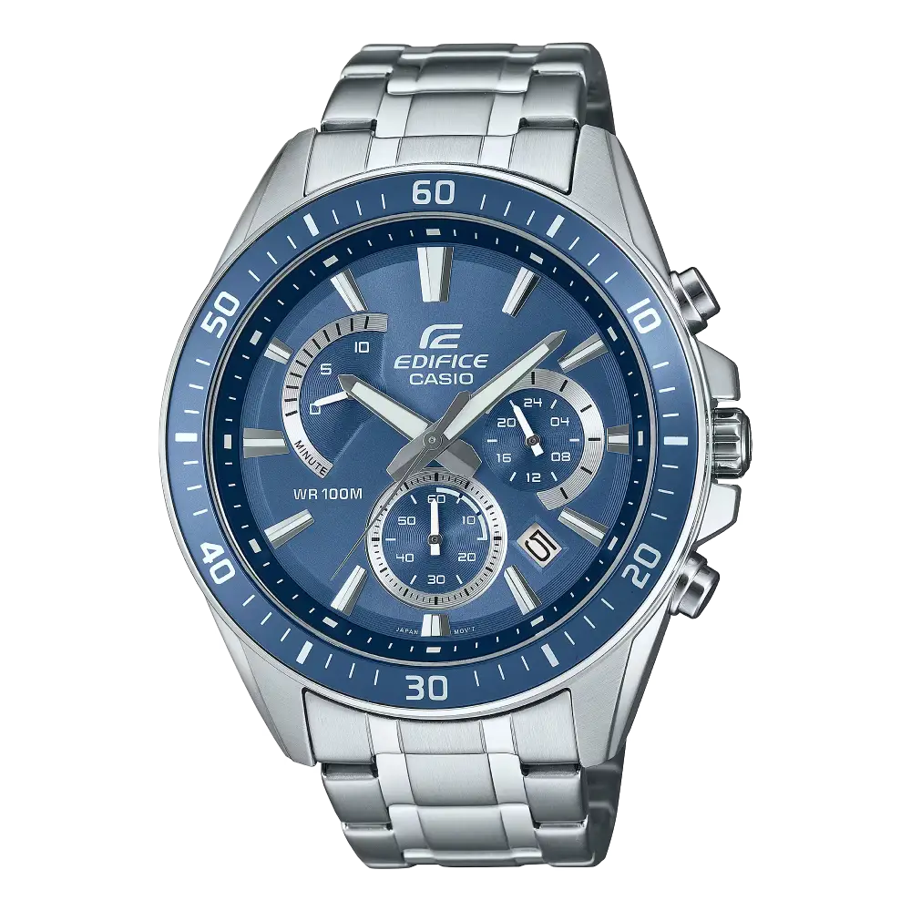 Edifice Standard Chronograph EFR-552D-2AVUDF Blue Dial 47mm Stainless Steel Men's Watch