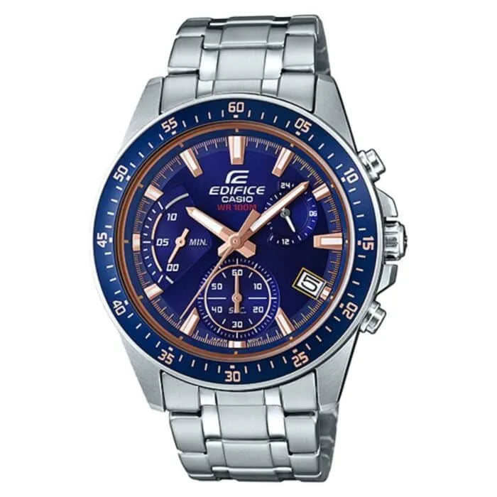 Edifice Standard Chronograph EFV-540D-2AVUDF Blue Dial 48.5mm Stainless Steel Men's Watch