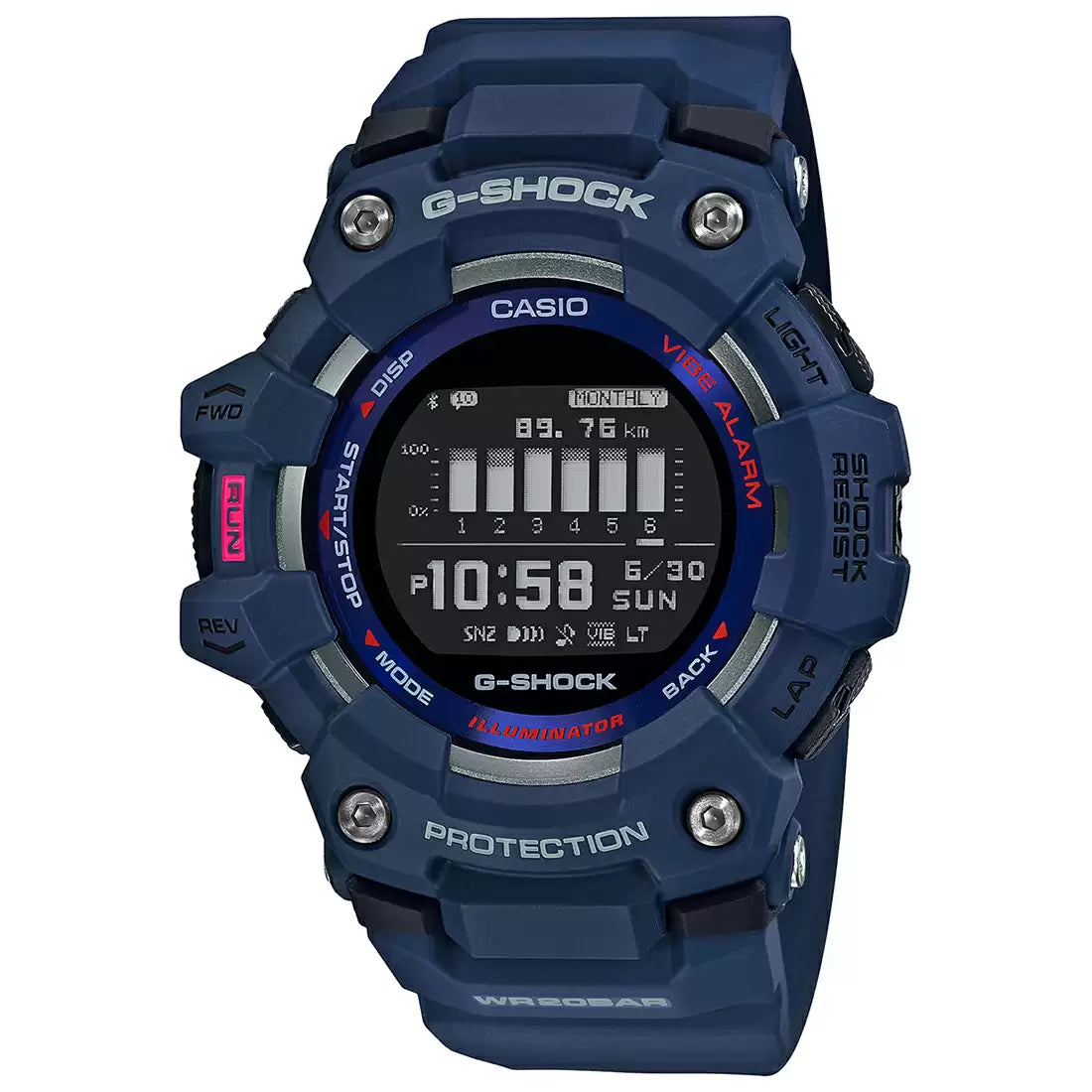 G-Shock G-Squad GBD-100-2DR Black Dial Resin Men's Watch