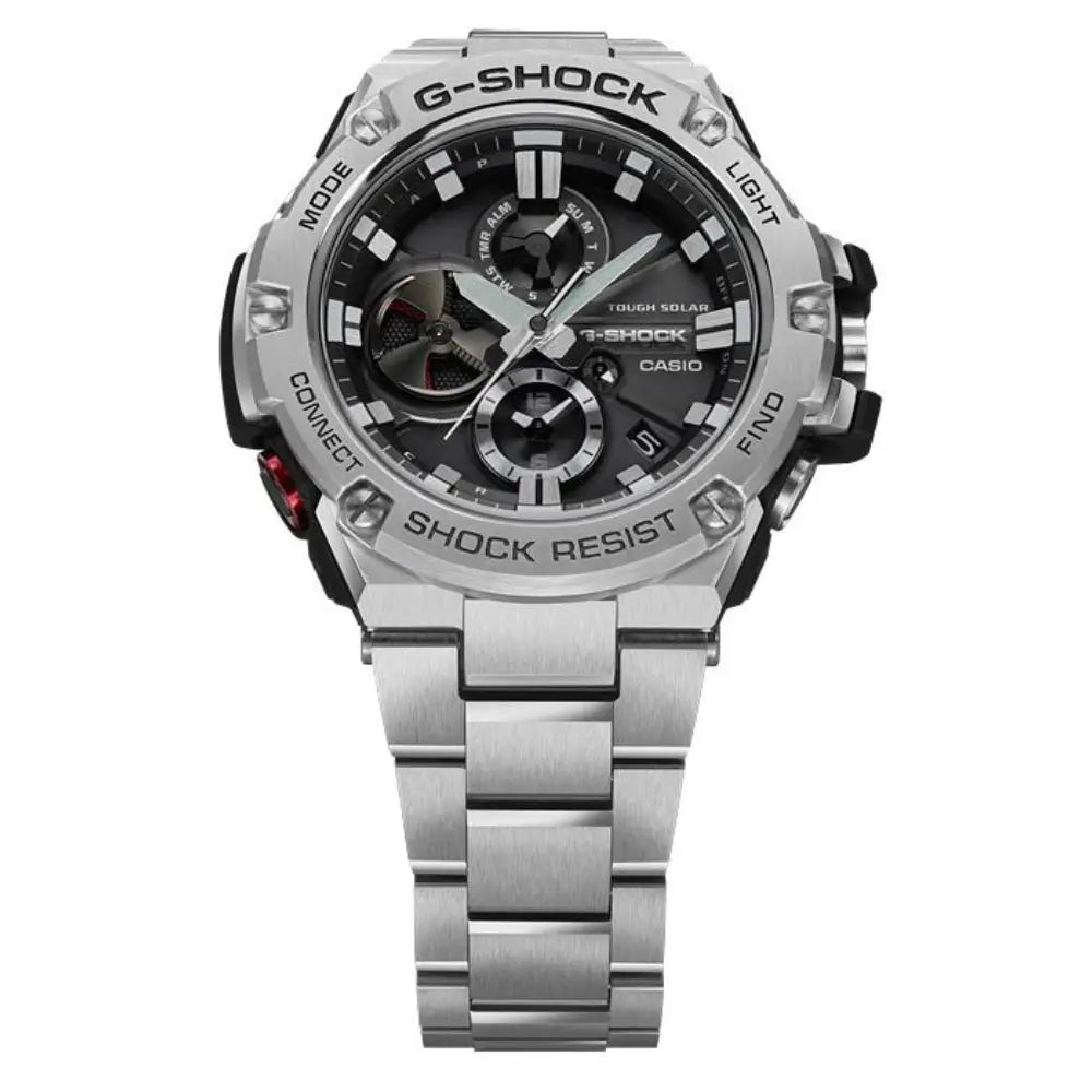 G-Shock Analog  GST-B100D-1ADR Black Dial Stainless Steel Men's Watch