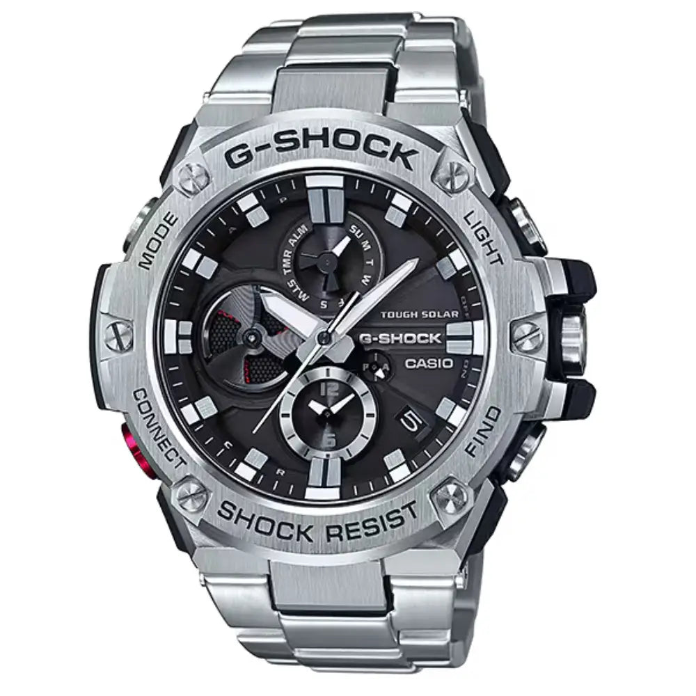 G-Shock Analog  GST-B100D-1ADR Black Dial Stainless Steel Men's Watch