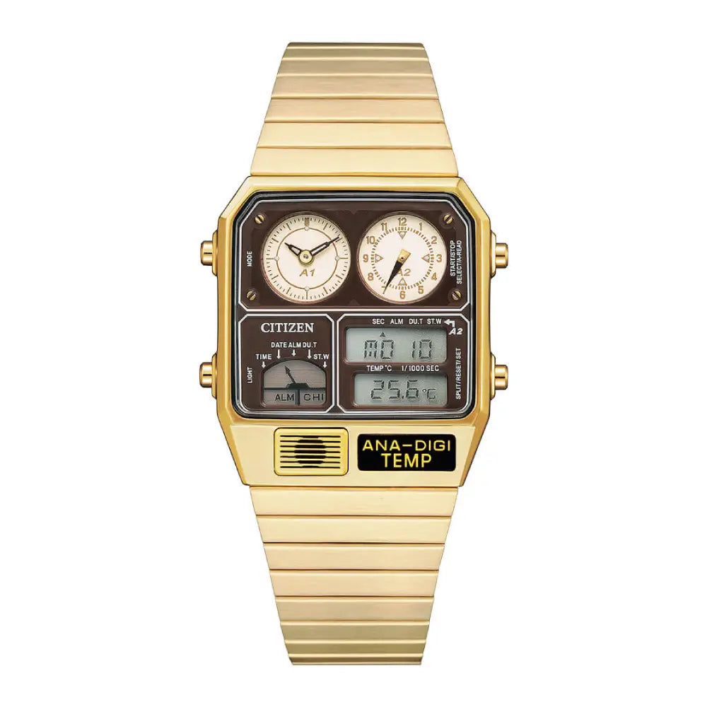 Citizen Quartz JG2103-72X Brown Dial Gold Tone 32.5mm Stainless Steel Men's Watch