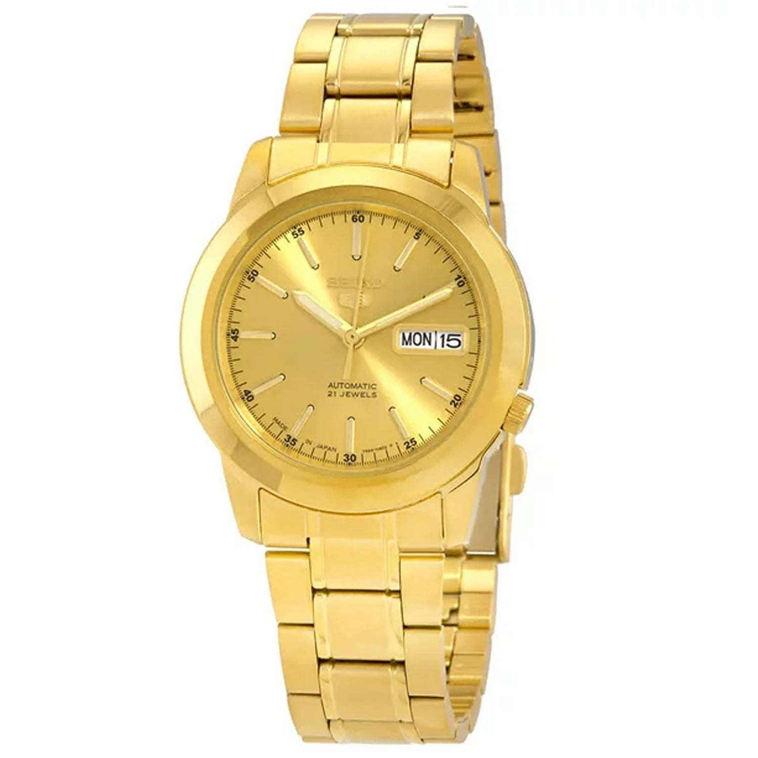 Seiko 5 SNKE56J1 Automatic Gold Dial 39mm Stainless Steel Men's Watch