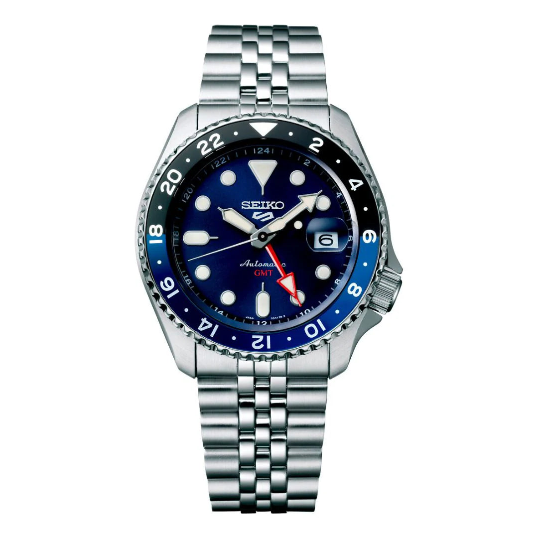Seiko 5 Sports SSK003K1 GMT Automatic Blue Dial 42.5mm Stainless Steel Men's Watch