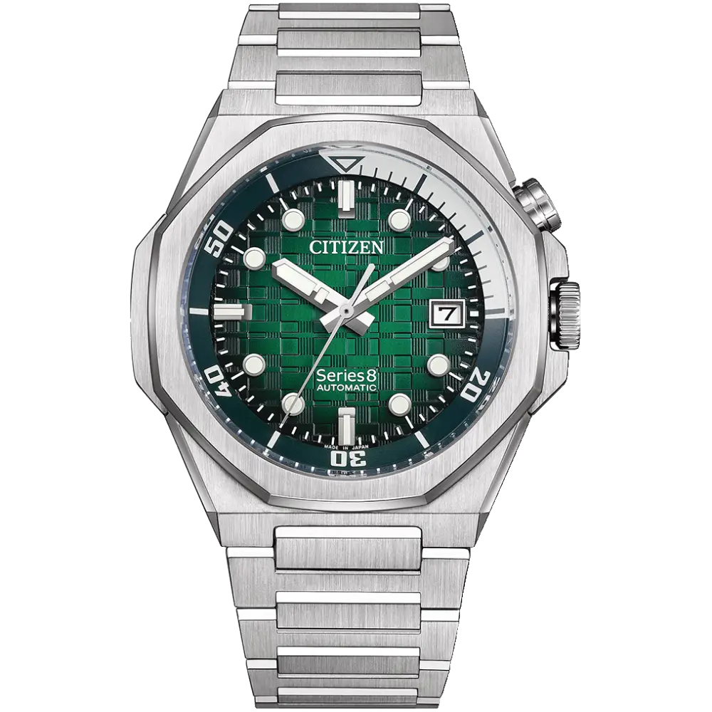 2課58沙様 Citizen Series 8 green dial NB6060‑58X automatic watch – MonaWatch