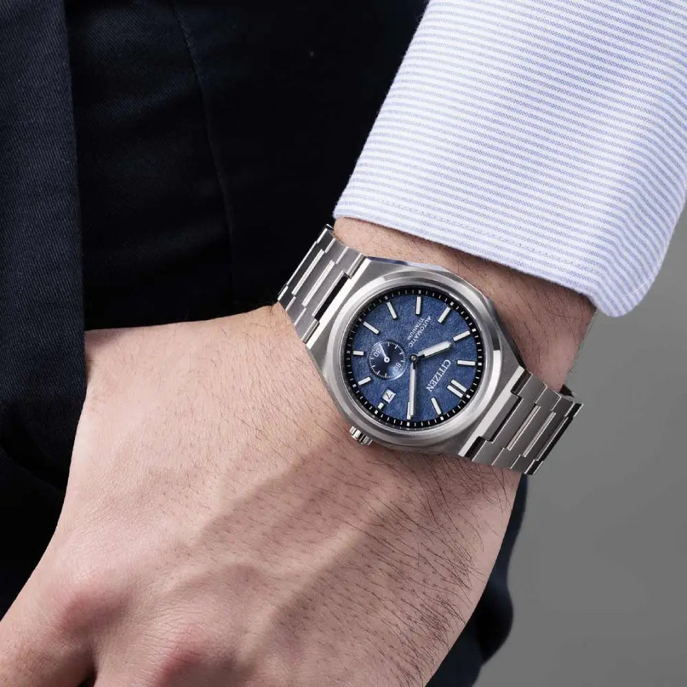Citizen Zenshin Super Titanium Automatic NJ0180-80L Blue Dial 40.5mm Titanium Men's Watch