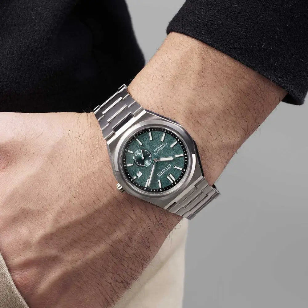 Citizen Zenshin Super Titanium Automatic NJ0180-80X Teal Blue Dial 40.5mm Titanium Men's Watch