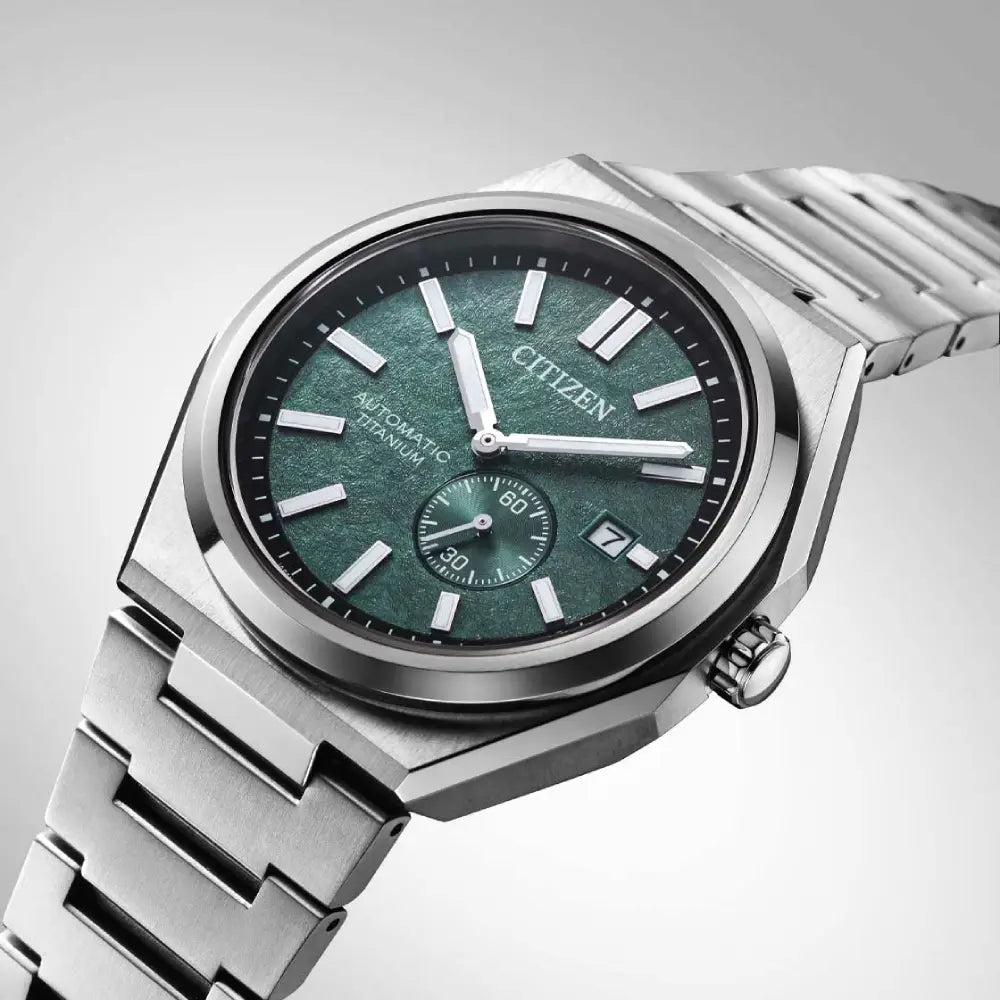 Citizen Zenshin Super Titanium Automatic NJ0180-80X Teal Blue Dial 40.5mm Titanium Men's Watch