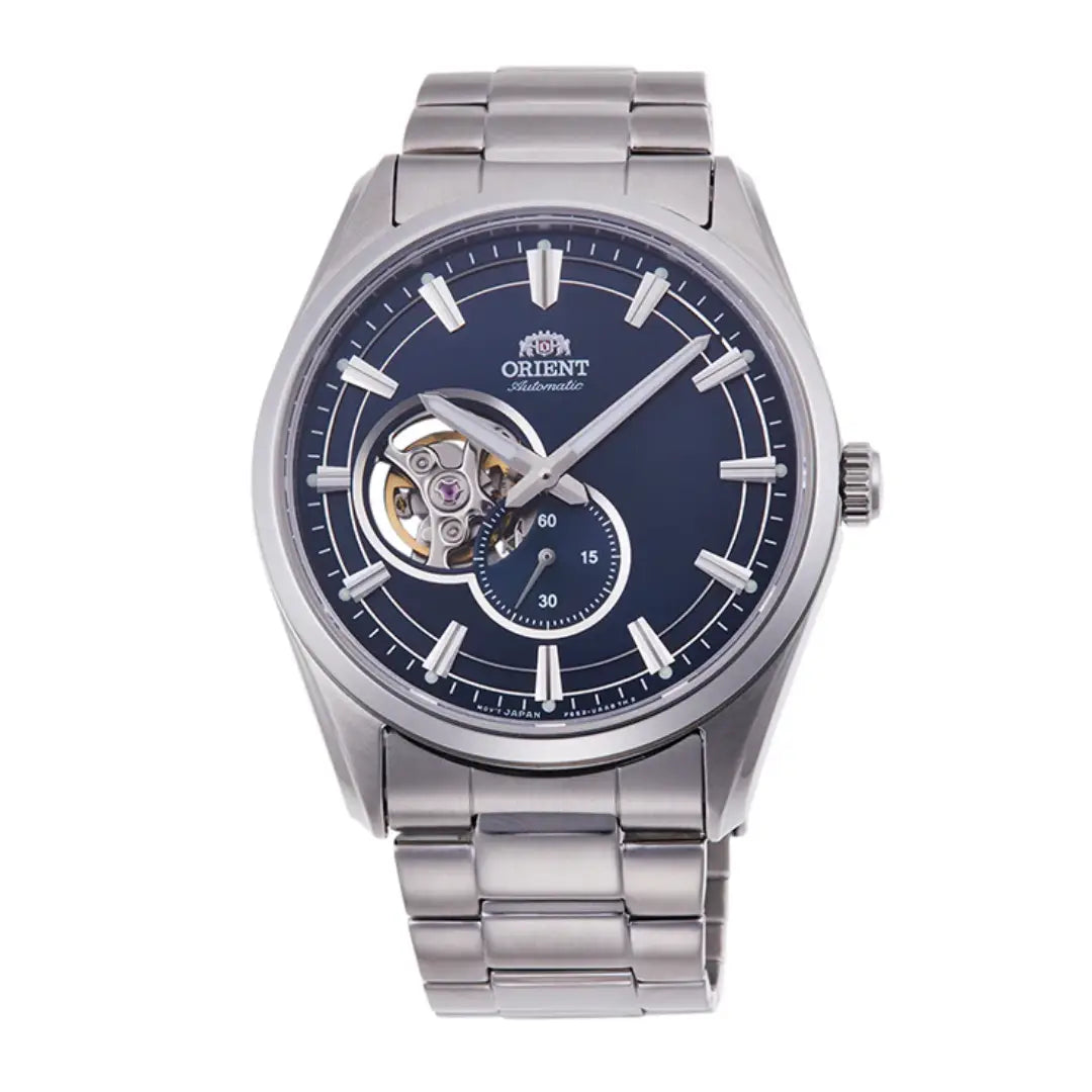 Orient  Contemporary Open Heart RA-AR0003L30B Blue Dial Stainless Steel Men's Watch