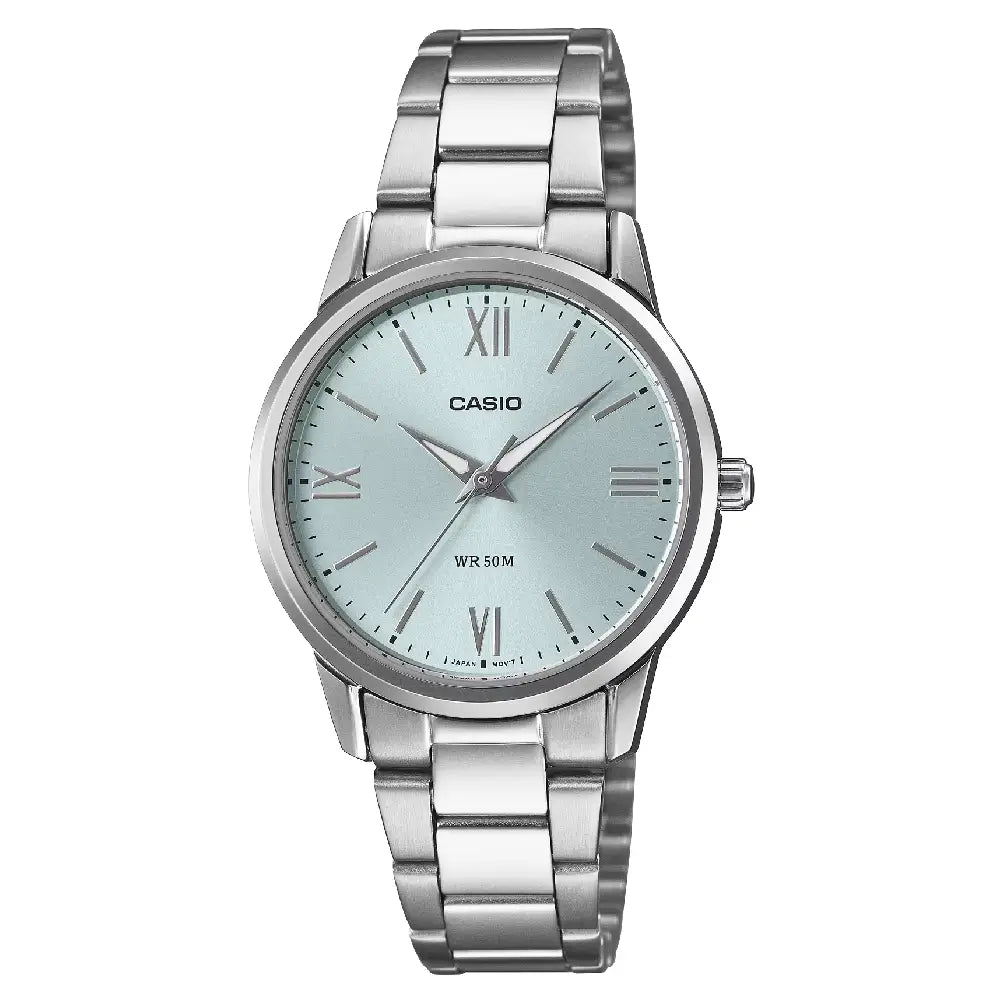 Casio Classic Analog LTP-1303DD-2A Blue Dial Stainless Steel Women's Watch