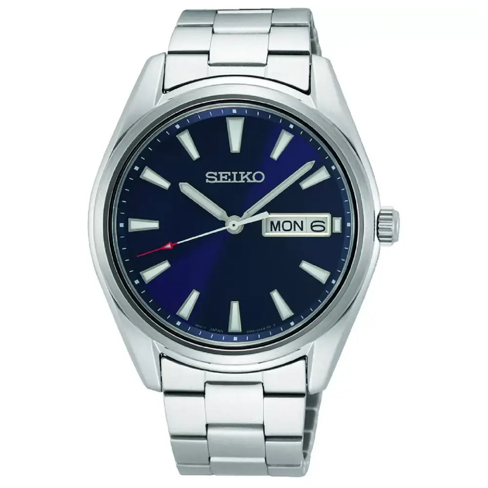 Seiko Classic SUR341P1 Quartz Day-Date Blue Dial 40mm Stainless Steel Men's Watch