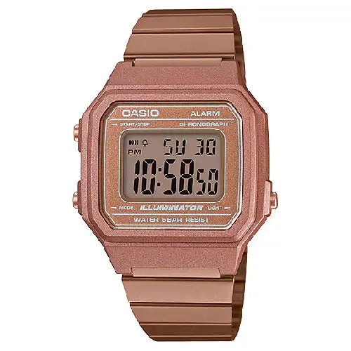 Casio Vintage Digital B650WC-5ADF Brown Dial Stainless Steel Unisex Watch