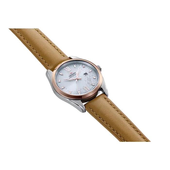 Orient Contemporary RA-WG0604S Solar Quartz White Dial 32.1mm Leather Strap Women's Watch