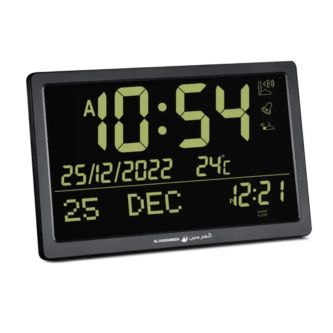 AL HARAMEEN HA-7024 Large Digital Azan Wall Clock Digital Display