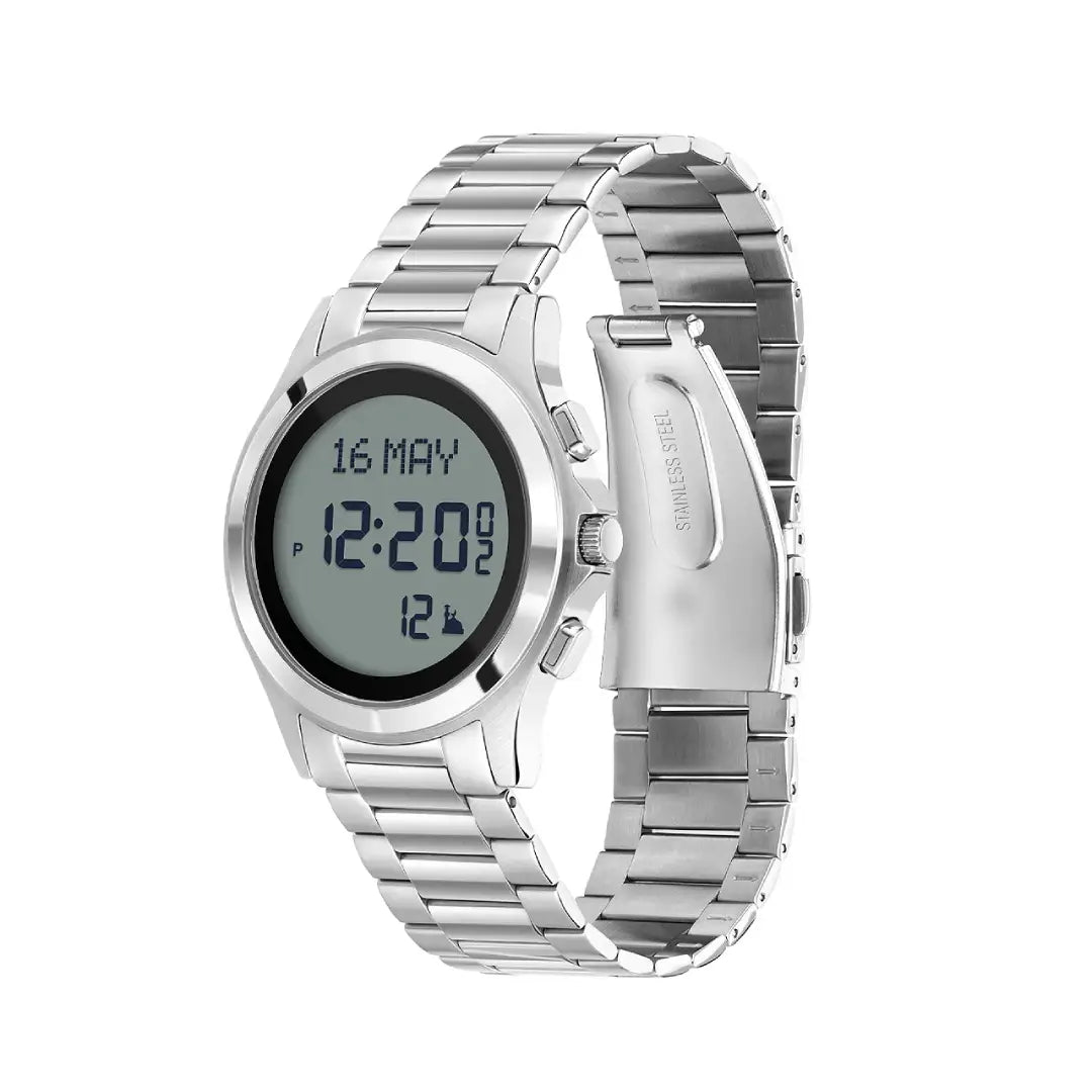 Al Fajr Classic WR-02 Digital Dial Stainless Steel Unisex Watch