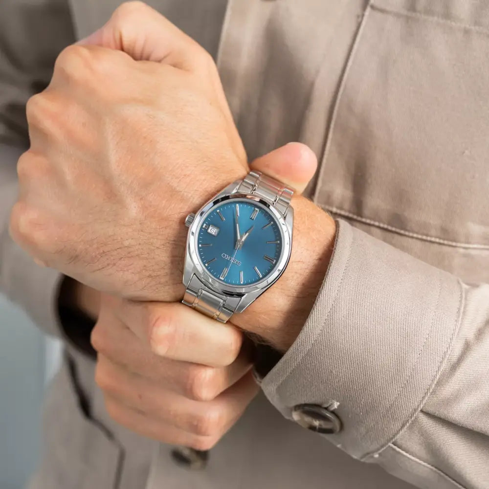 Seiko Classic SUR525P1 Quartz Blue Dial 40mm Stainless Steel Men's Watch