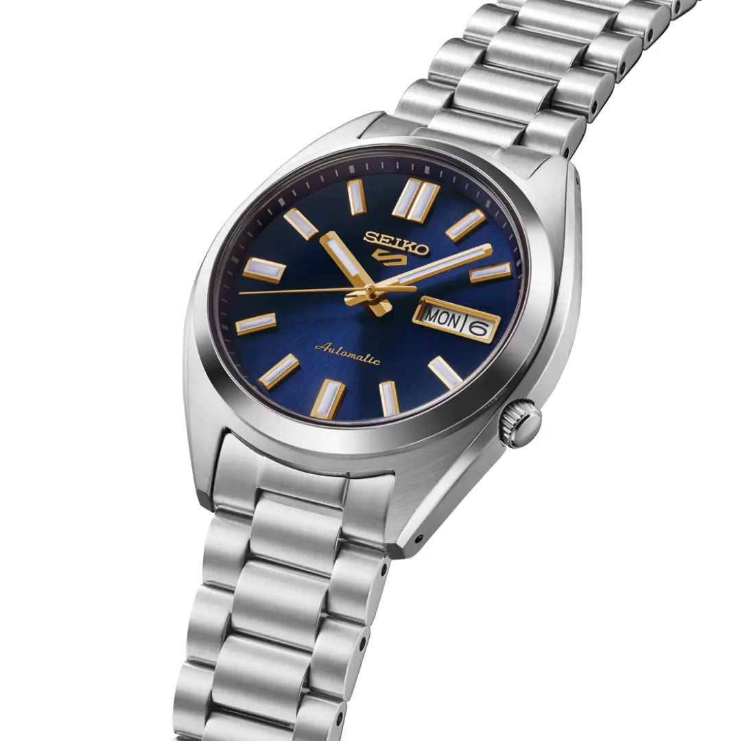 Seiko 5 Sports SRPL55 Automatic "SNXS Re-Interpretation" Blue Dial 37.4mm Stainless Steel Men's Watch