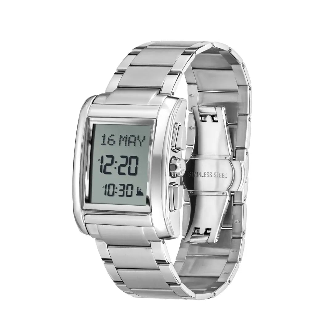 Al Fajr Classic WS-06 Digital Dial Stainless Steel Men's Watch