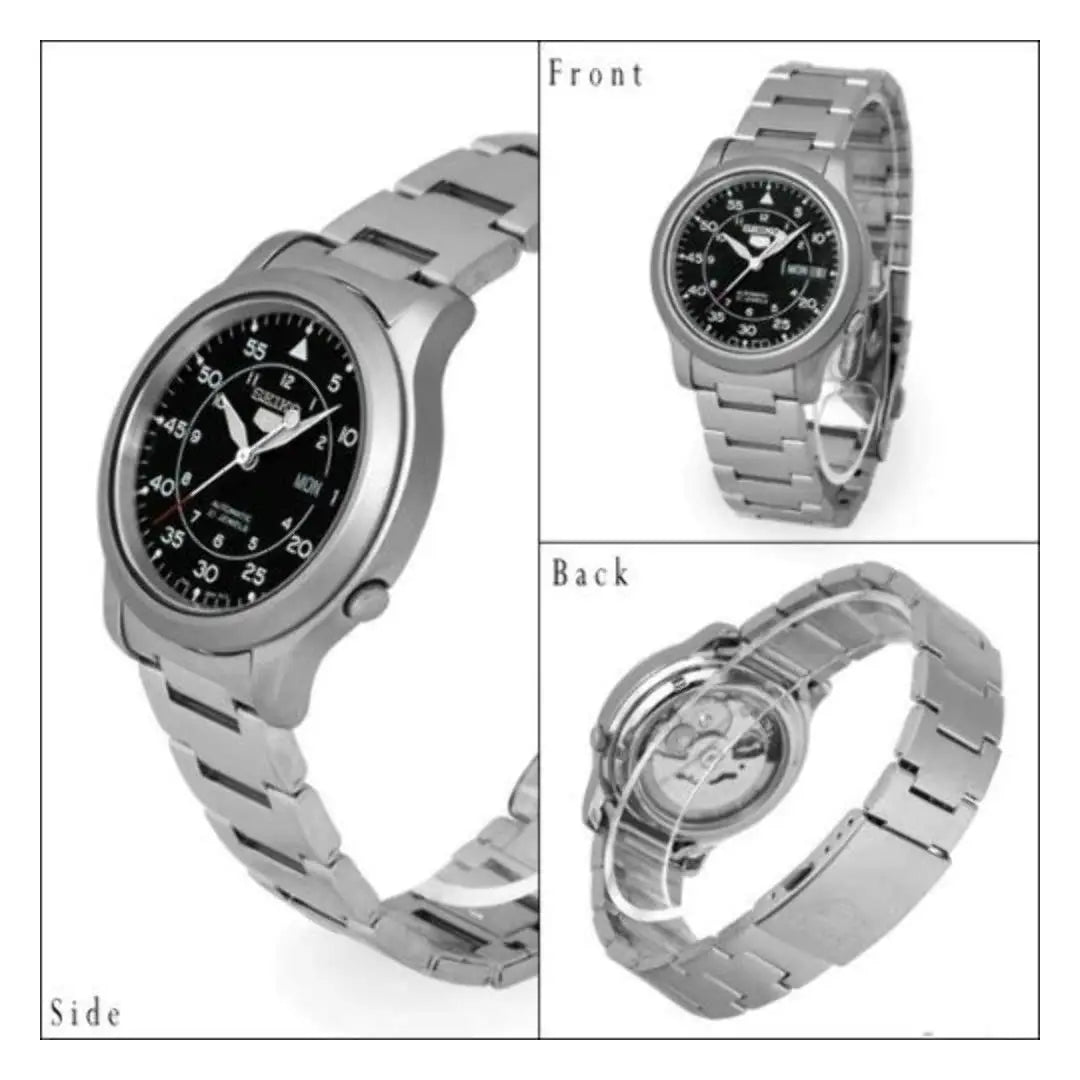 Seiko 5 Sports Automatic "Military" SNK809K1 Black Dial 37mm Stainless Steel Men's Watch