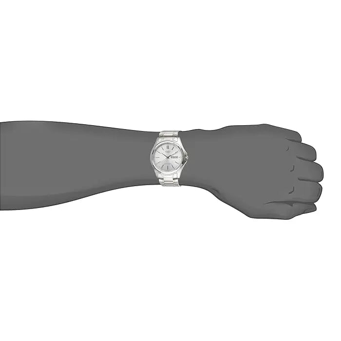 Casio Collection Analog MTP-1239D-7ADF Silver Dial Stainless Steel Men's Watch