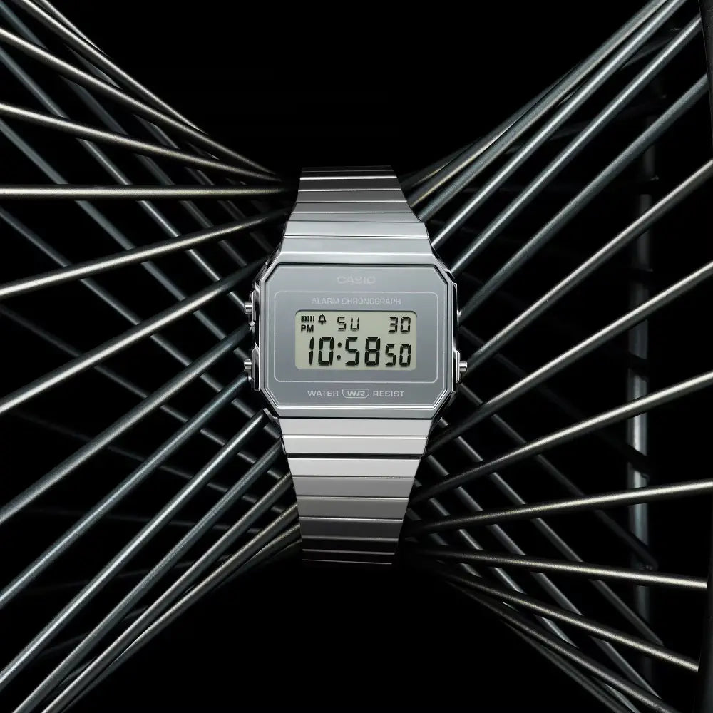 Casio Vintage Digital A700WEV-7ADF Silver Dial Stainless Steel Unisex Watch