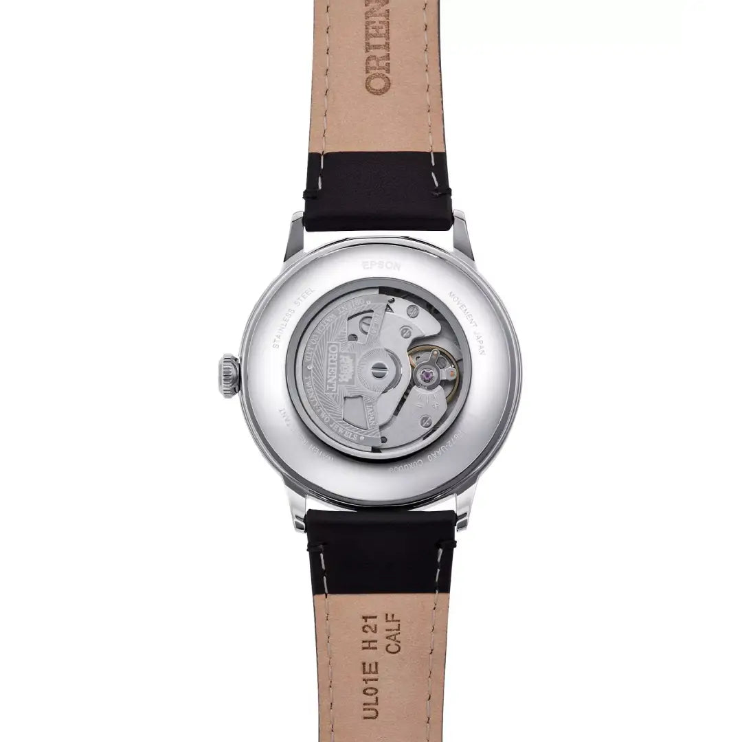 Orient Bambino RA-AC0022 Automatic Classic Silver Dial 40.5mm Leather Strap Men's Watch