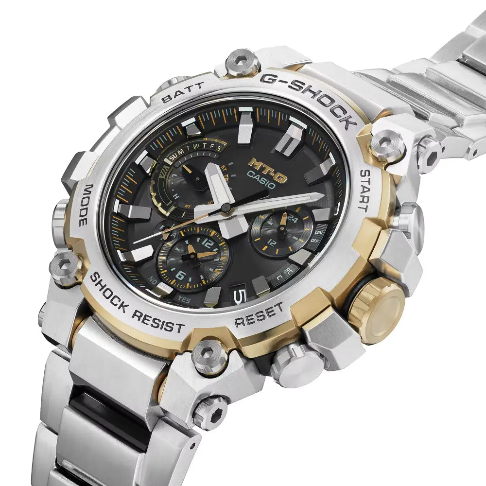 Casio G Shock MTG-B3000D-1A9 Analog Tough Solar Multi-Band 6 Bluetooth Black Dial 50.9mm Stainless Steel Men's Watch