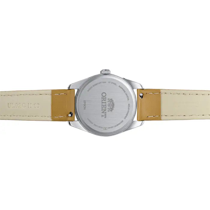 Orient Contemporary RA-WG0604S Solar Quartz White Dial 32.1mm Leather Strap Women's Watch
