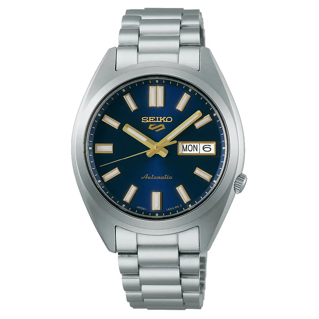 Seiko 5 Sports SRPL55 Automatic "SNXS Re-Interpretation" Blue Dial 37.4mm Stainless Steel Men's Watch