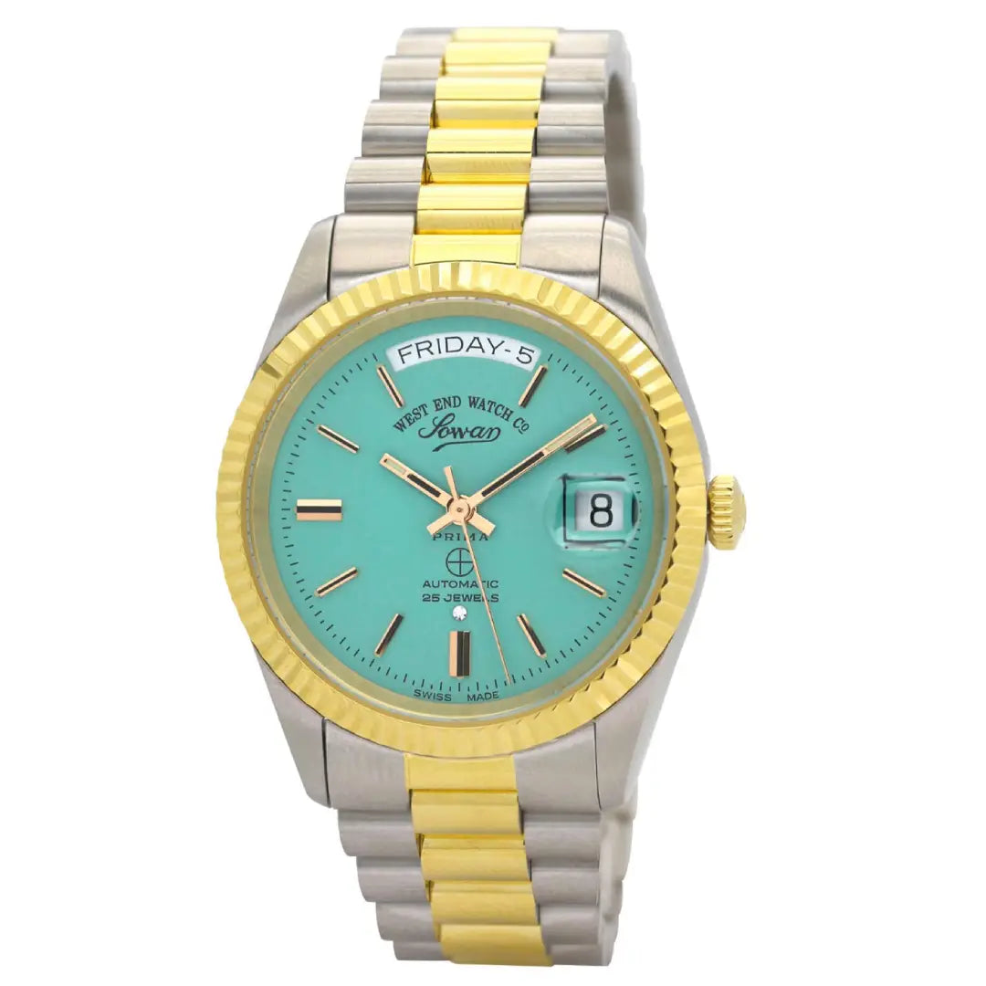 West End The Classics Automatic 6828.20.3337Y Turquoise Dial & Two-Tone Stainless Steel Unisex Watch