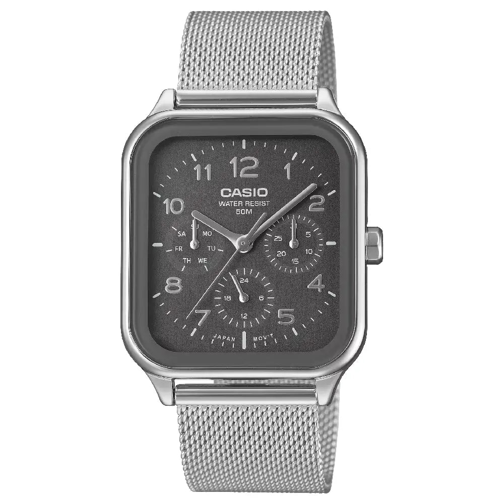 Casio Classic Analog Multi-Dial MTP-M306M-8A Grey Dial Stainless Steel Men's Watch
