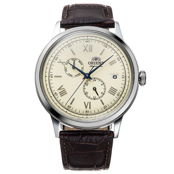 Orient  Bambino Version 8 RA-AK0702Y30B Champagne Dial 40.5mm Leather Strap Men's Watch