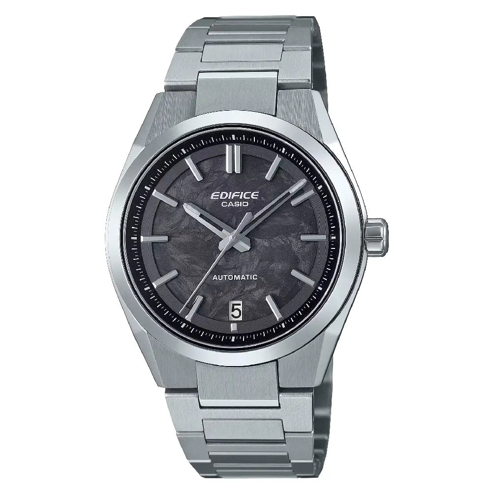 Casio Edifice Automatic EFK-100CD-1ADR Black Forged Carbon Dial Stainless Steel Men's Watch