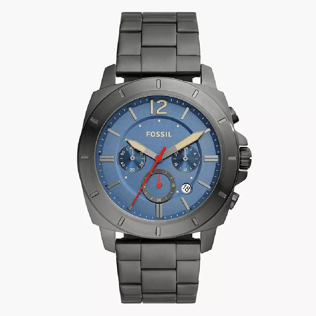 Fossil Privateer BQ2763 Chronograph Blue Dial Stainless Steel Men's Watch