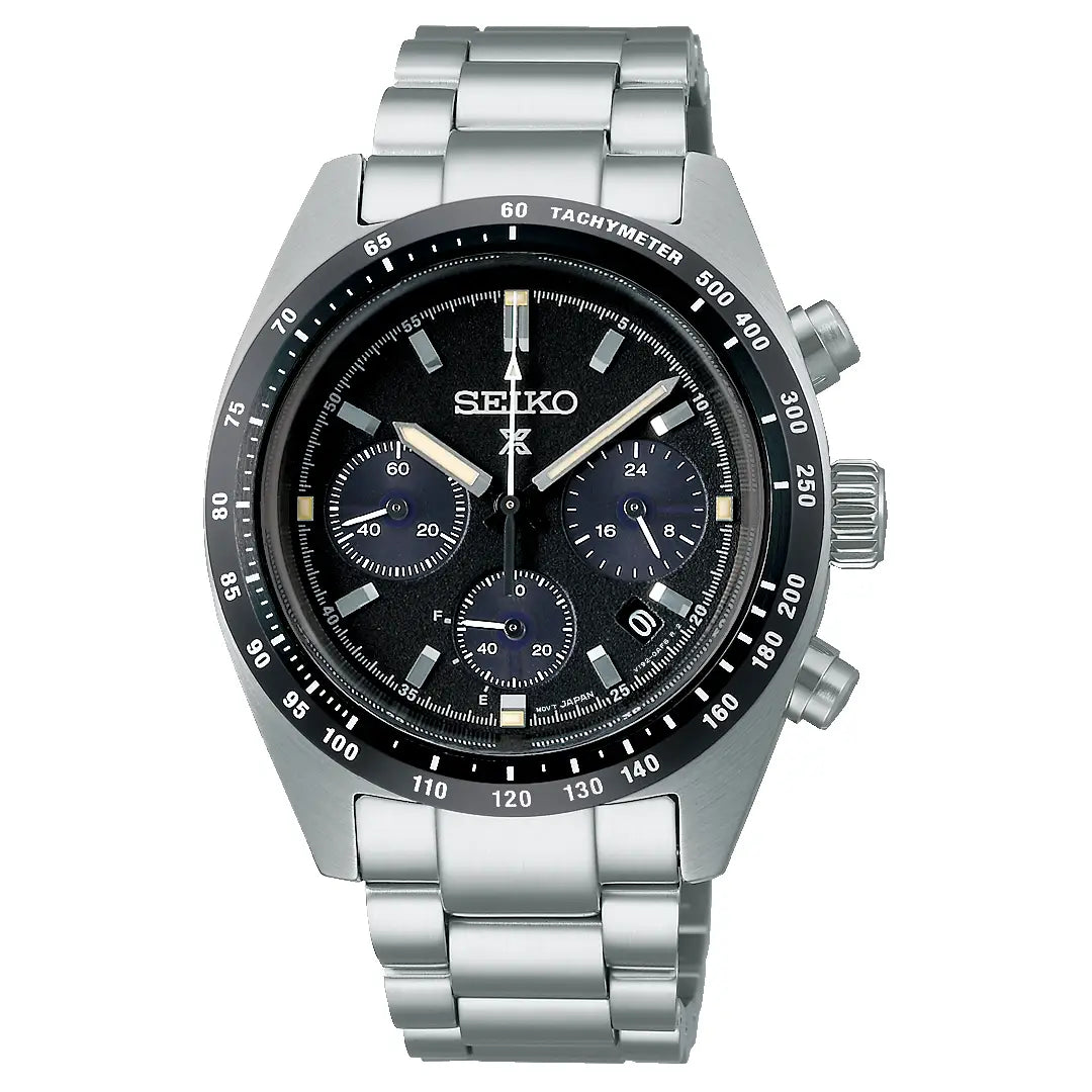 Seiko Prospex SSC819P1 Solar Chronograph "Speedtimer"  Black Dial 39mm Stainless Steel Men's Watch