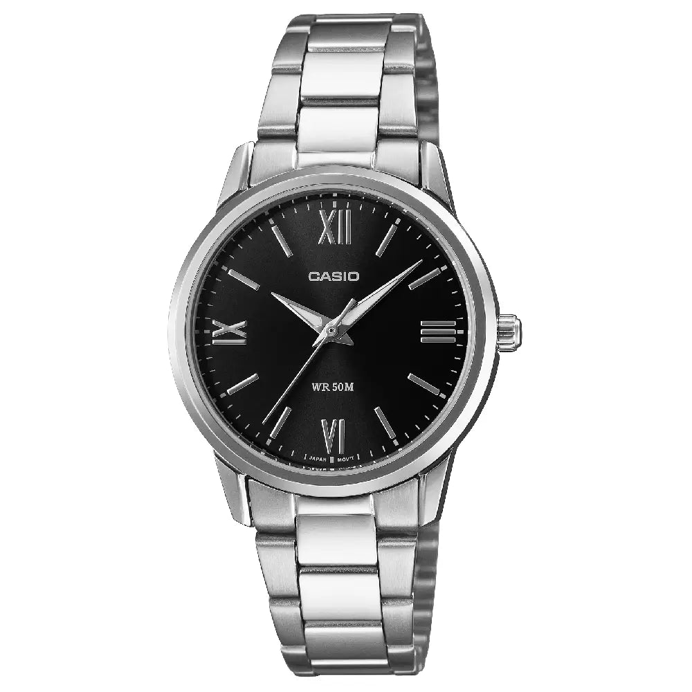Casio Classic Analog LTP-1303DD-1A Black Dial Stainless Steel Women's Watch