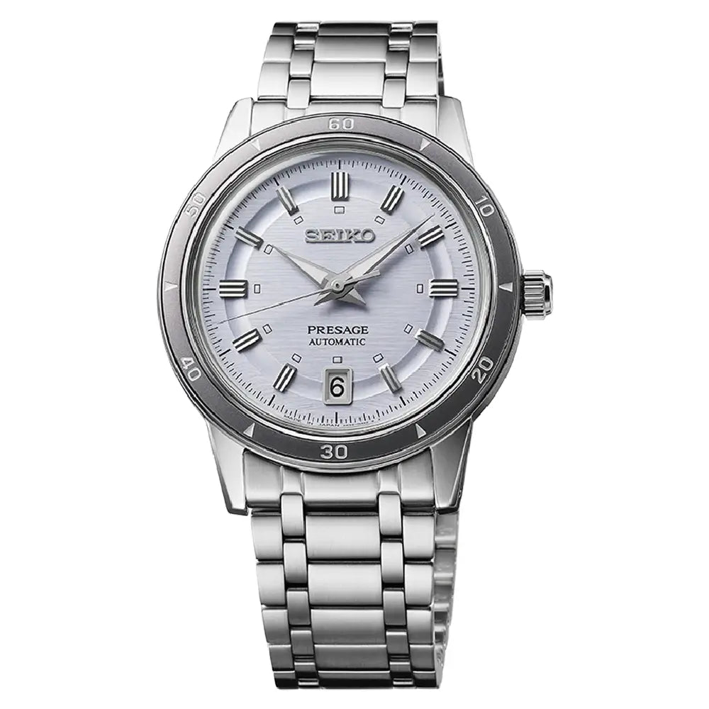 Seiko Presage SRPL73J1 "Style 60s" Automatic Violet Dial 39.5mm  Stainless Steel Men's Watch