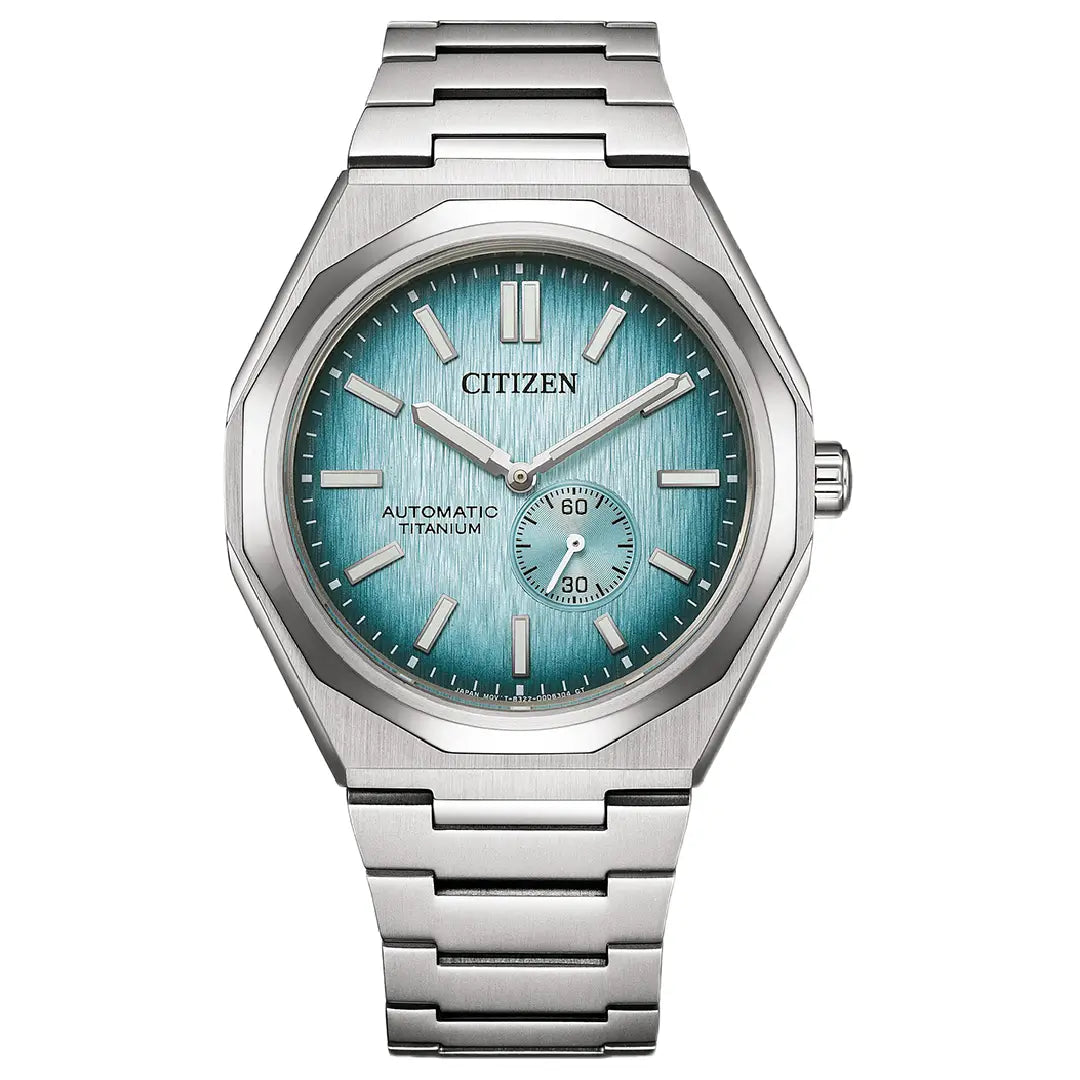 Citizen Zenshin 60 NK5020-58L Automatic  Dégradé Light Blue Dial 40.5mm Super Titanium™ Men's Watch