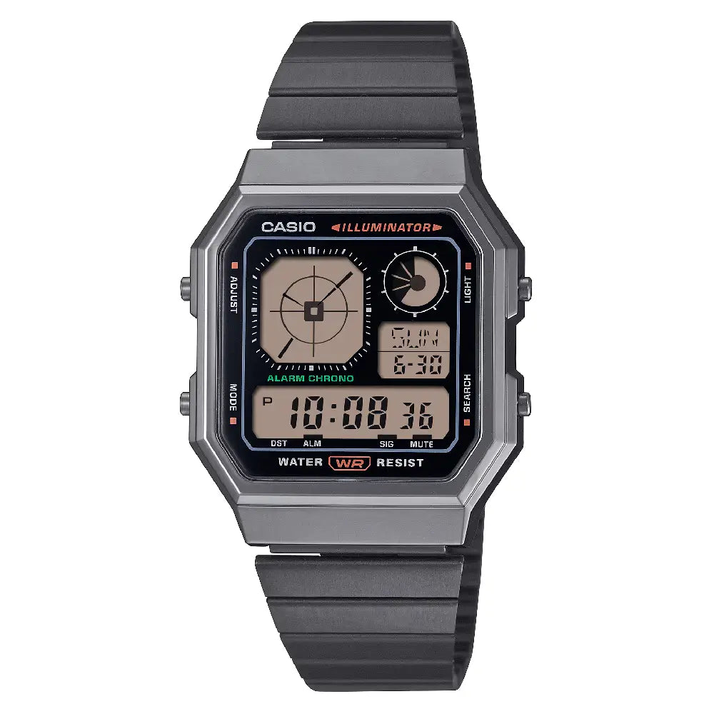 Casio Vintage Digital A130WEGG-1ADF Black Dial Stainless Steel Unisex Watch