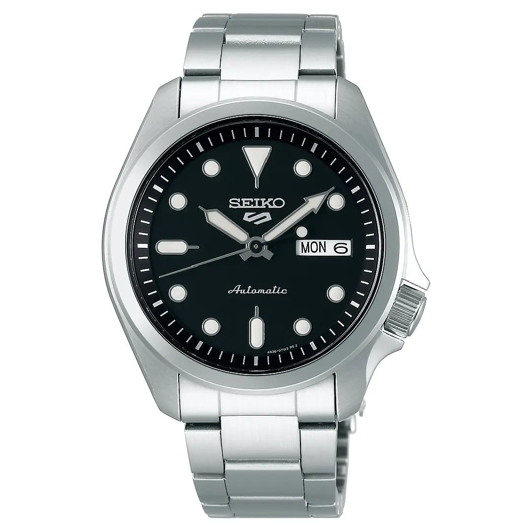 Seiko 5 Sports SRPE55 Automatic "DressKX" Black Dial 40mm Stainless Steel Men's Watch