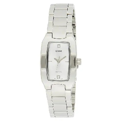 Casio Enticer Ladies Analog LTP-1165A-7C2DF White Dial Stainless Steel Women's Watch