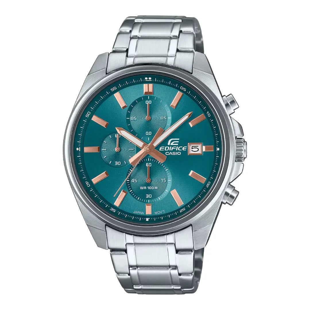 Casio Edifice Chronograph EFV-610DE-2AUDF Blue Dial 43.8mm Stainless Steel Men's Watch