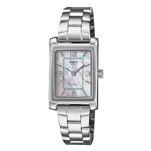 Casio Enticer Ladies Analog LTP-1234DS-4ADF Silver Dial Stainless Steel Women's Watch