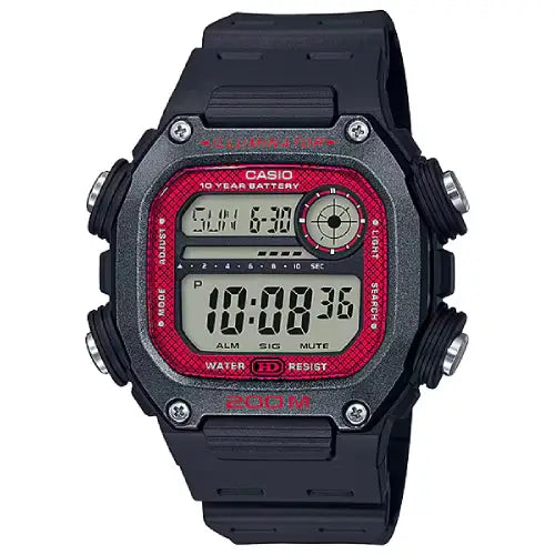 Casio Youth Digital DW-291H-1BVDF Red Dial Resin Strap Men's Watch