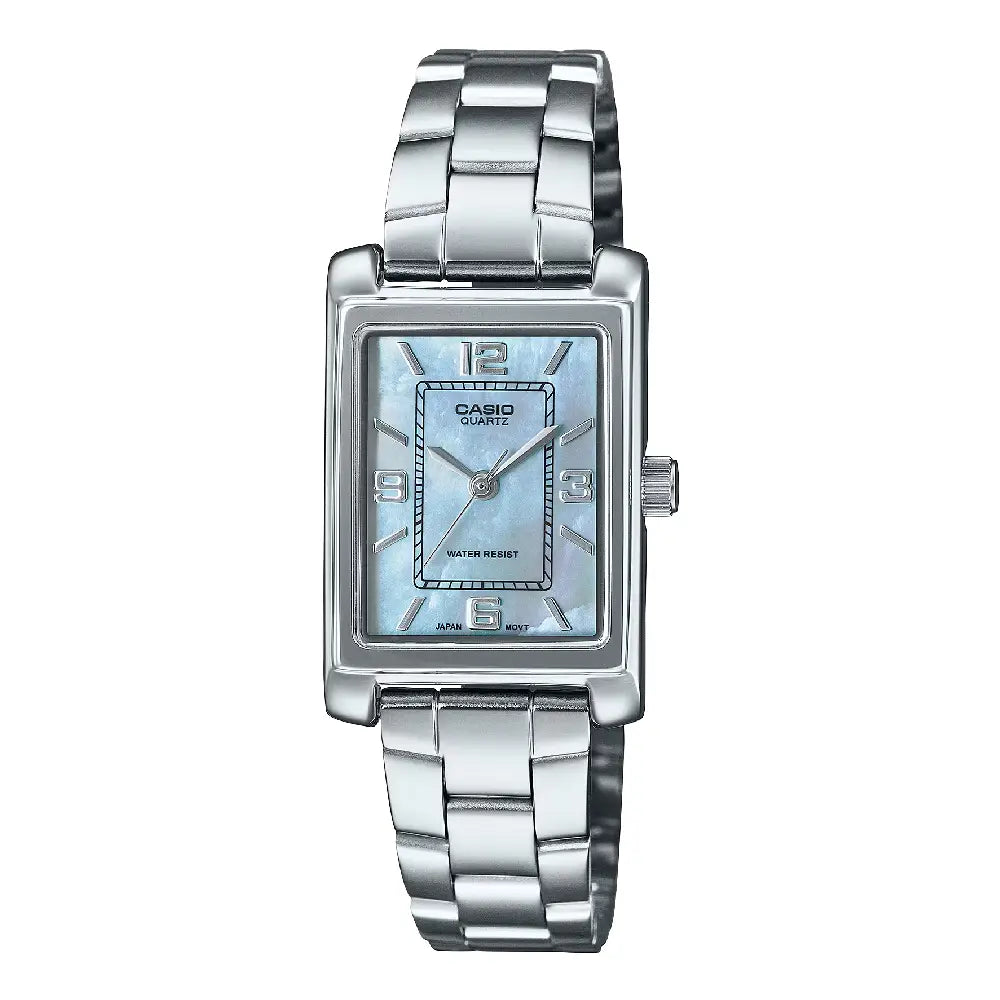Casio Enticer Ladies Analog LTP-1234DS-2ADF Blue Dial Stainless Steel Women's Watch