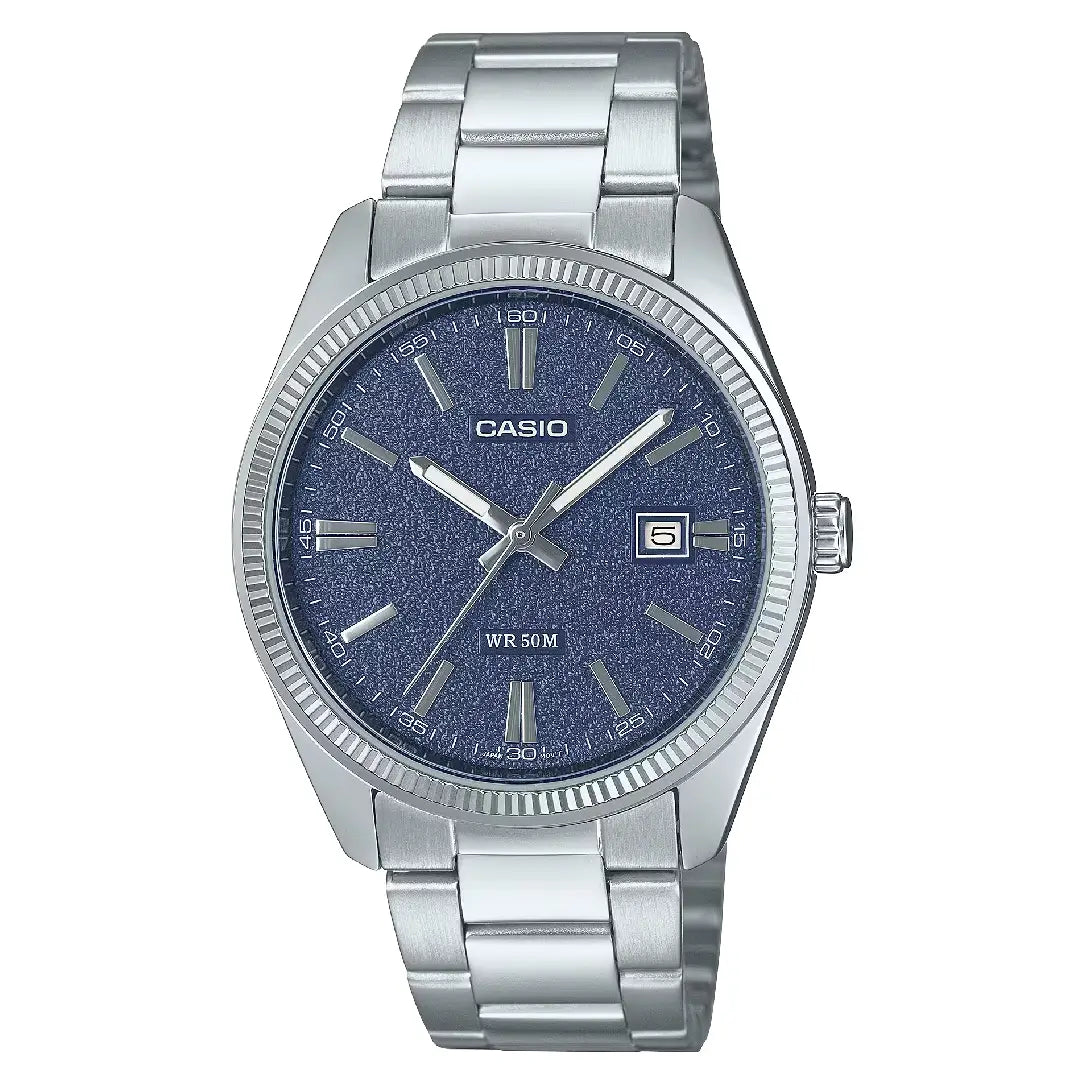 Casio Collection MTP-1302DA-2A1VDF Analog Blue Dial Stainless Steel Men's Watch